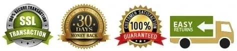 Secure checkout, 30-day refunds, satisfaction guarantee and easy returns