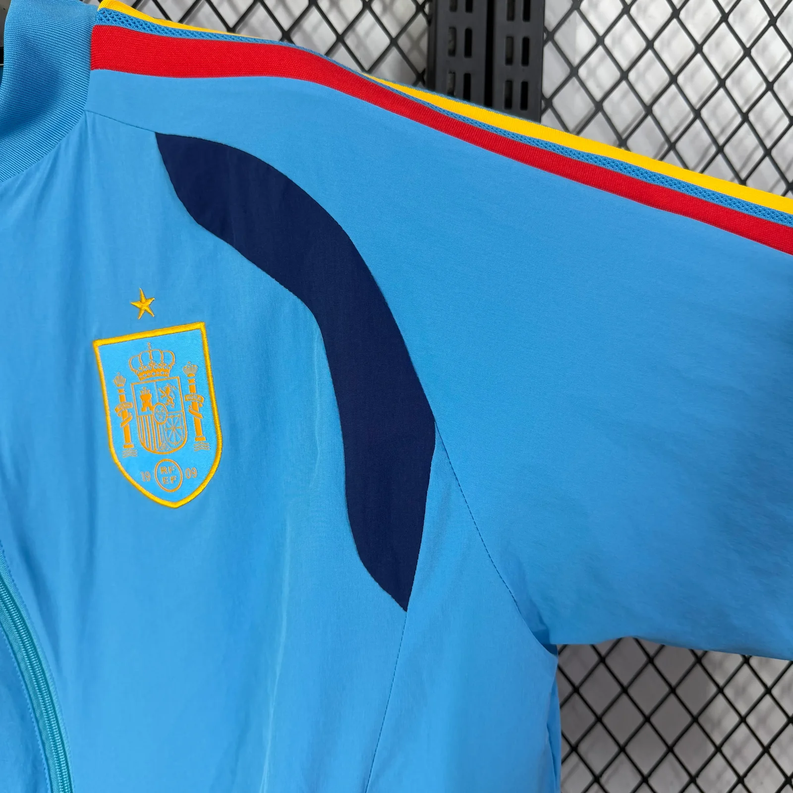 2026-27 Spain Sky Blue Waterproof Windbreaker