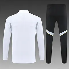 2025-26 Real Madrid White Half-Pull Training Jersey