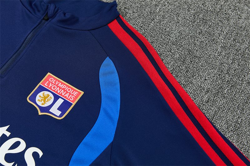 2026-27 Lyon Royal Blue Half-Zip Training Jersey