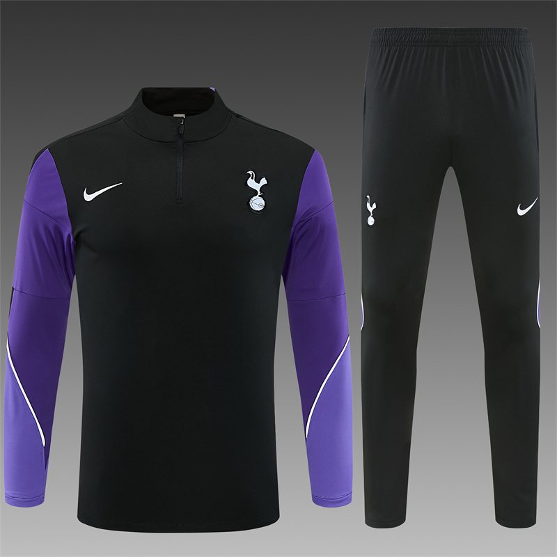 2026-27 Tottenham Hotspur Black Half-Zip Training Kit