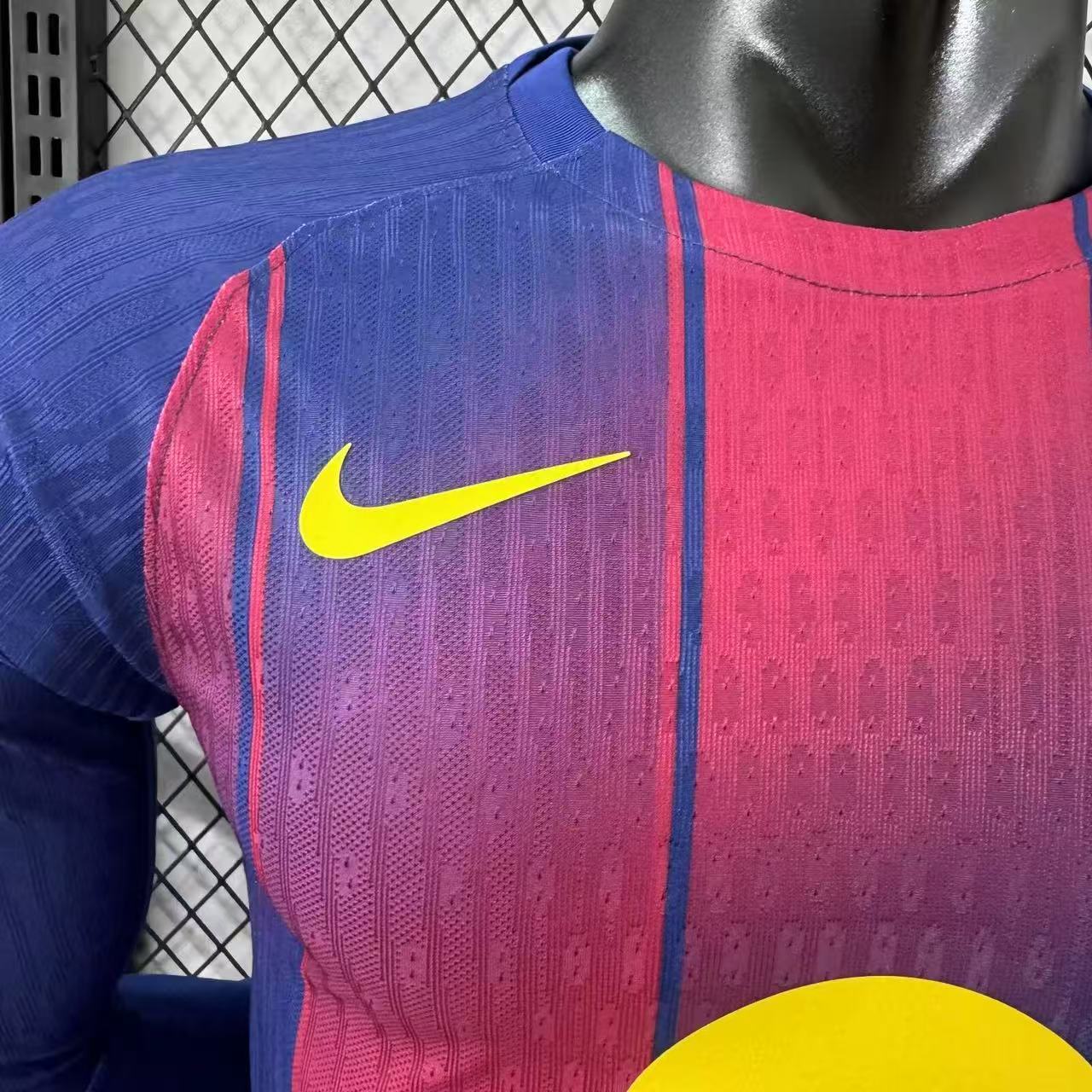 2025-26 Barcelona Home Long-Sleeve Jersey – Player Version