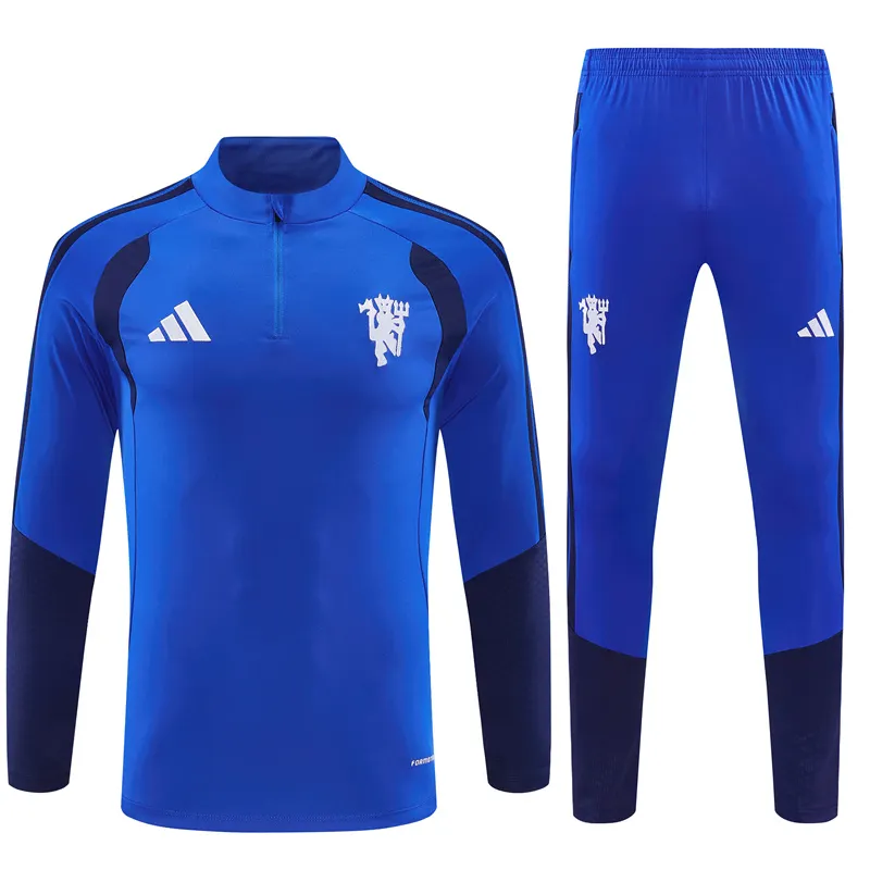 2026-27 Manchester United light blue half-zip training jersey