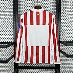 2025-26 Atletico Madrid Home Long-Sleeve Jersey - Fan Edition