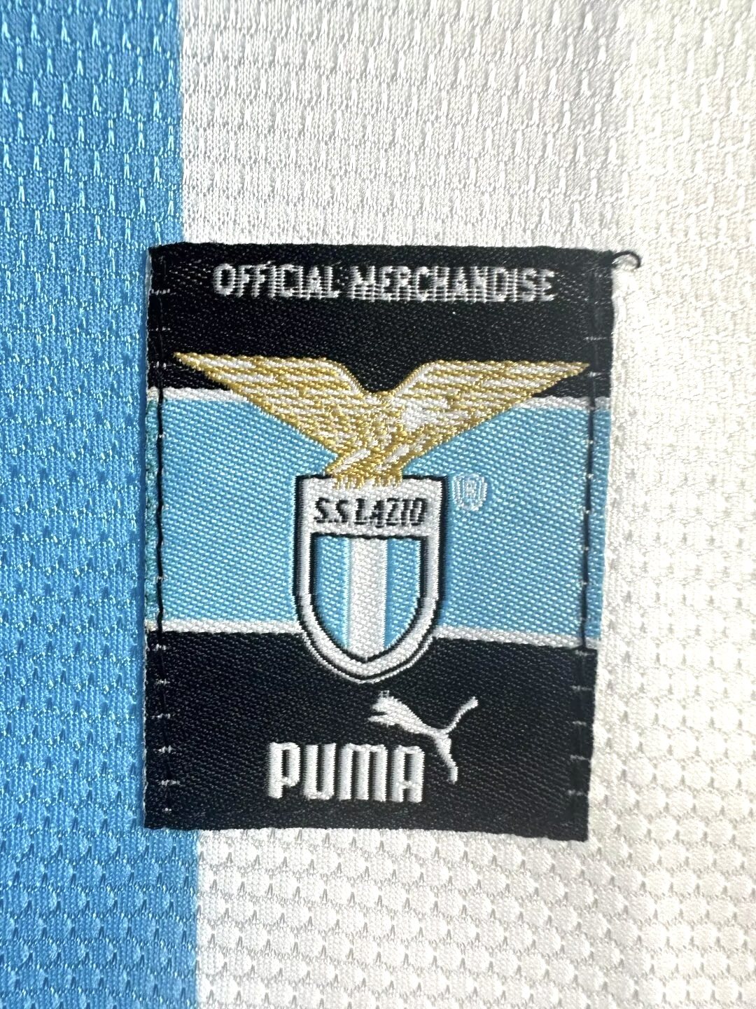 1999-00 Lazio home blue and white retro jersey