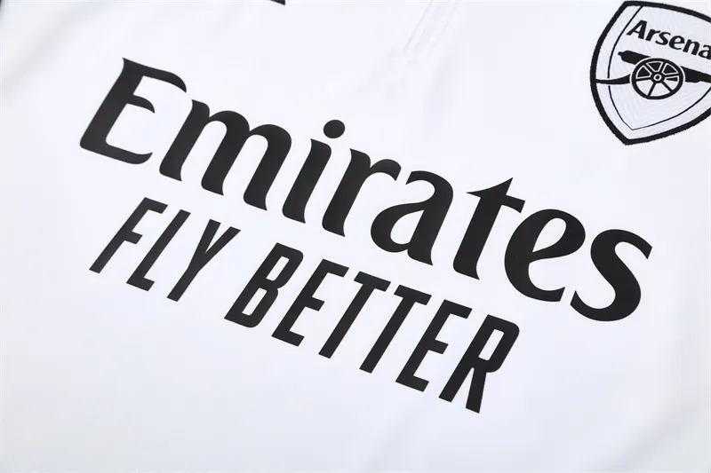 2025-26 Arsenal White Half-Zip Training Jersey