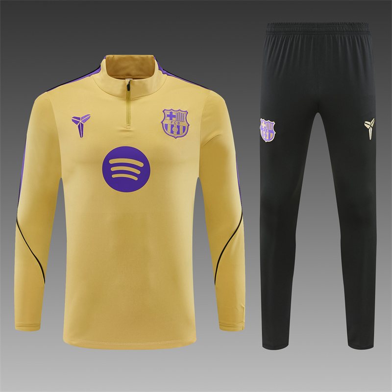 2026-27 Barcelona Gold Half-Zip Training Jersey