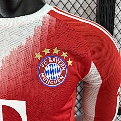 2025-26 Bayern Munich Home Long Sleeve Jersey - Player Edition