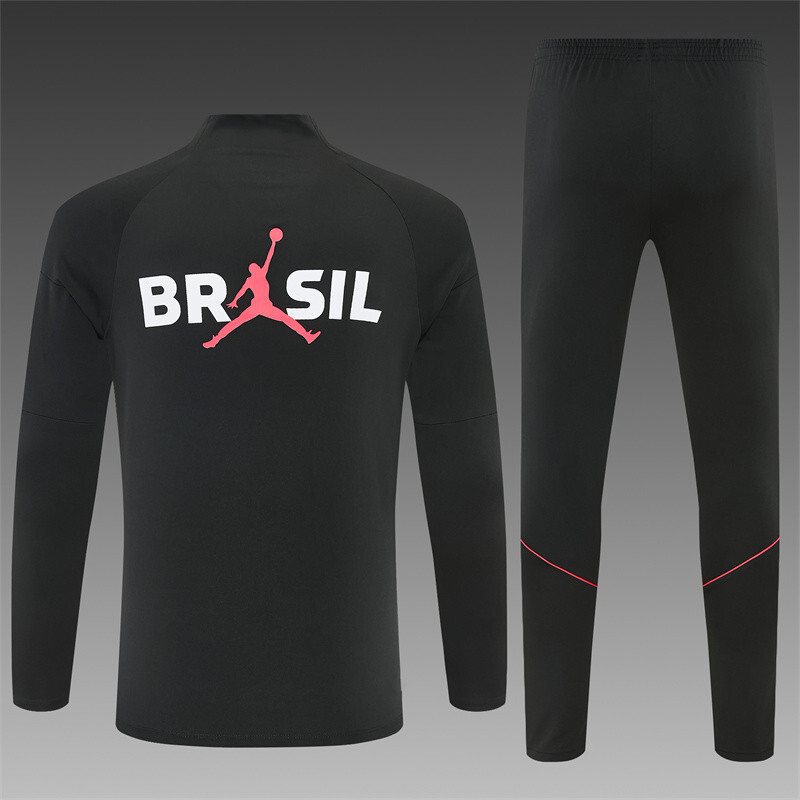 2026-27 Brazil Black Half-Zip Training Jersey