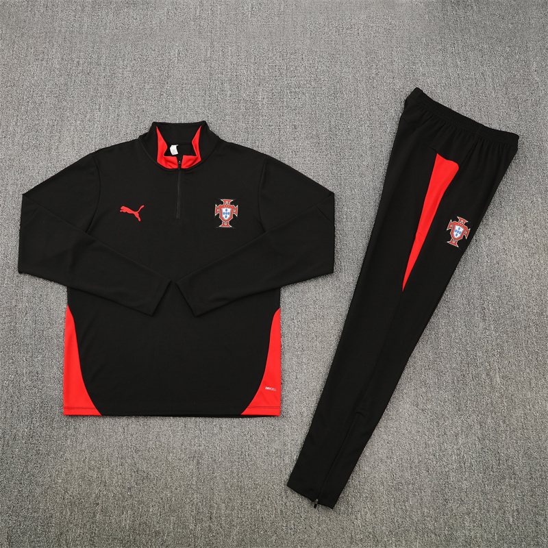 2025-26 Portugal Black Half-Zip Training Jersey