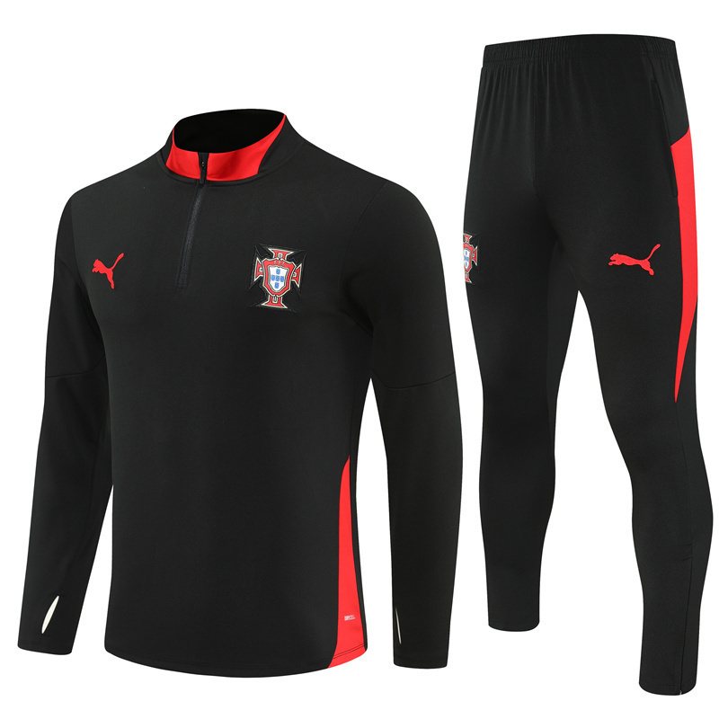 2025-26 Portugal Black Half-Zip Training Jersey