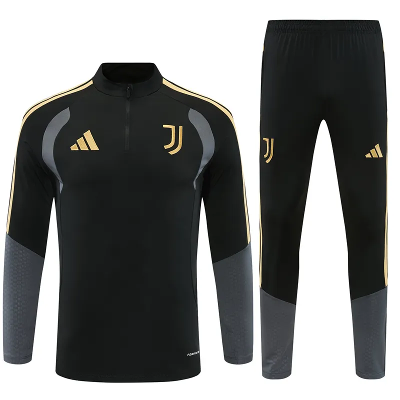 2026-27 Juventus Black Half-Zip Long-Sleeve Training Kit