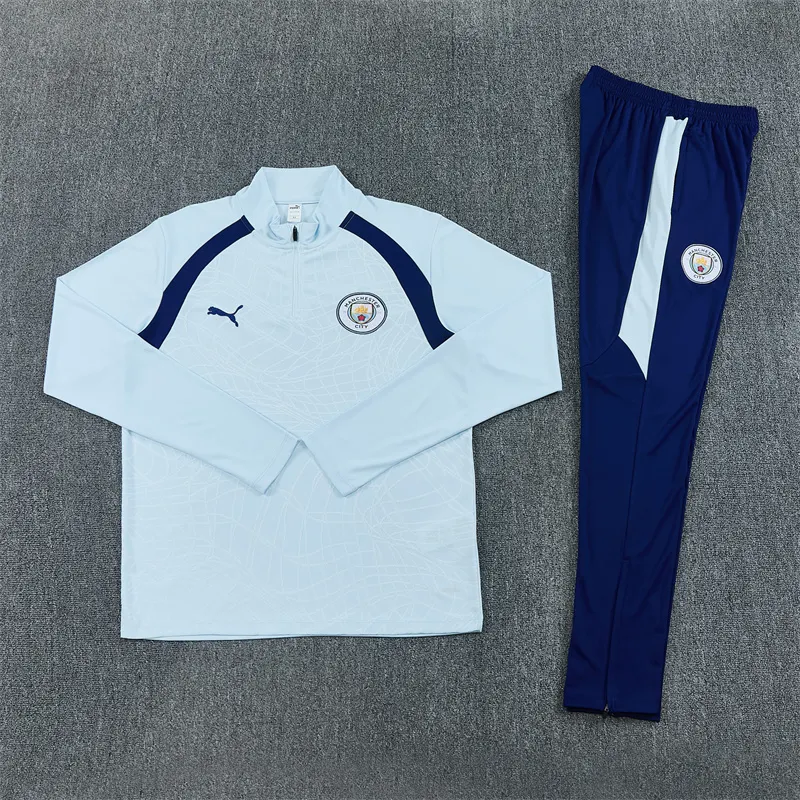2026-27 Manchester City Light Blue Half-Zip Training Kit