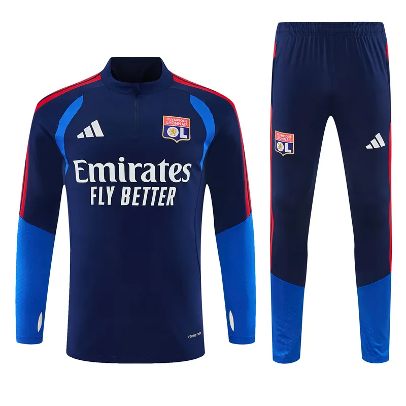 2026-27 Lyon Royal Blue Half-Zip Training Jersey