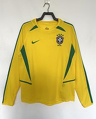 2002 Brazil Home Long Sleeve Retro Jersey