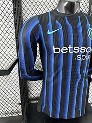 2025-26 Inter Milan Home Long-Sleeve Jersey – Player Version