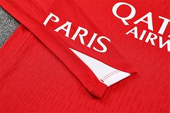 2025-26 Paris Saint-Germain Red Half-Pull Training Jersey