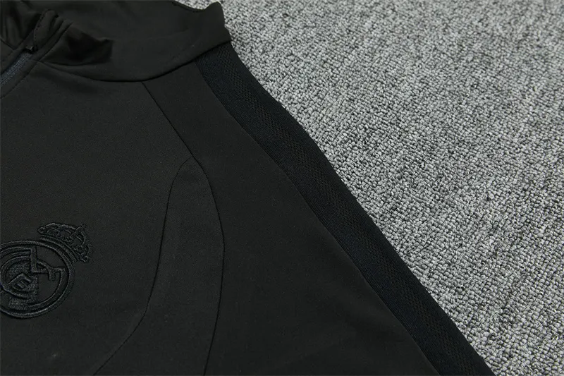2026-27 Real Madrid Black Half-Zip Training Jersey