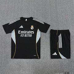 2025-26 Real Madrid Black Short Sleeve Training Jersey