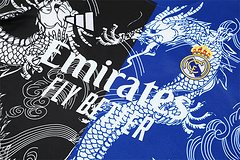 2025-26 Real Madrid Black Blue Short Sleeve Training Jersey