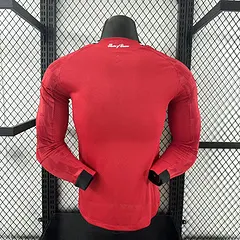 2025-26 Manchester United Home Long Sleeve Shirt - Player Edition