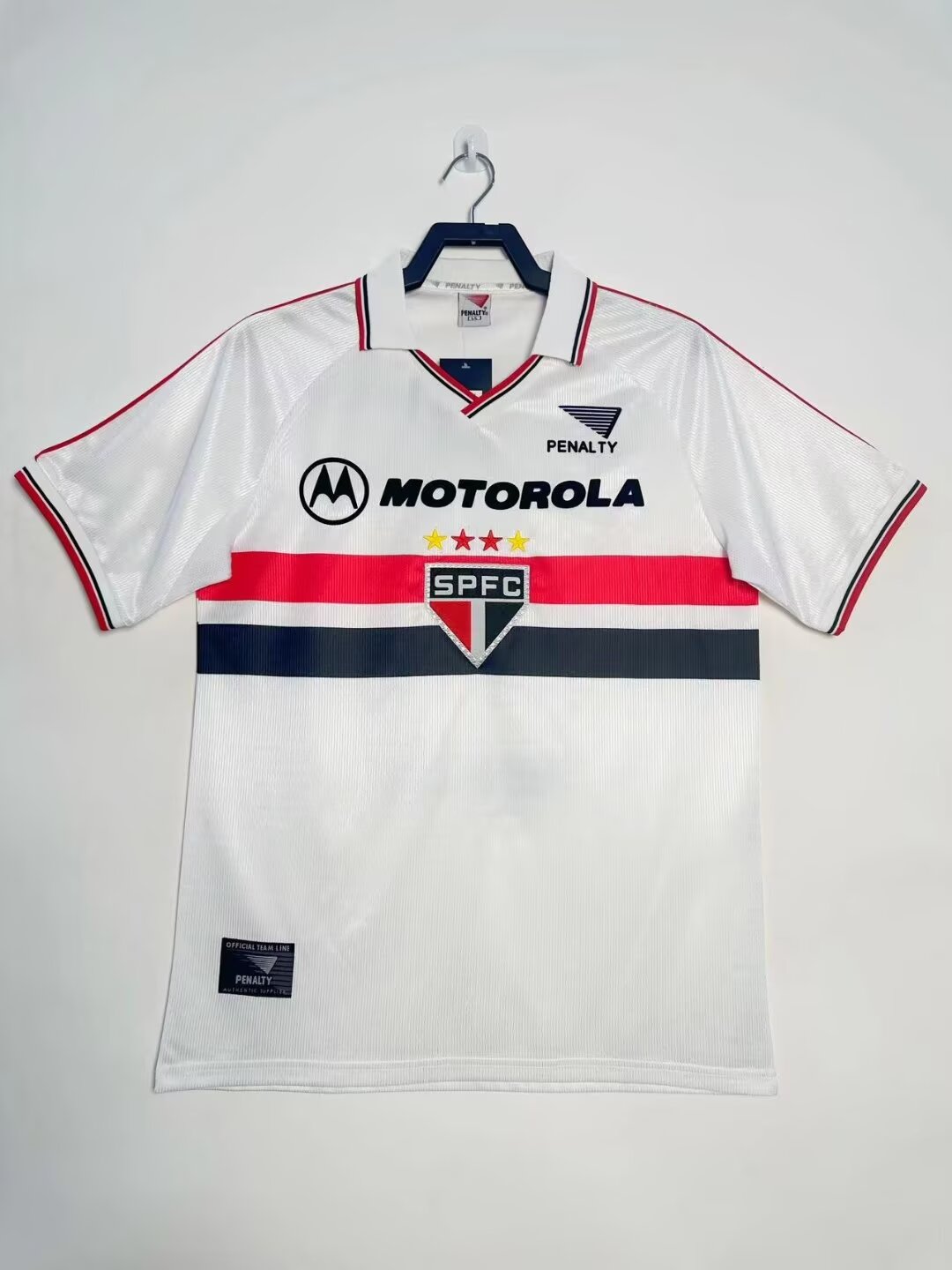 2000 Sao Paulo home retro jersey with collar