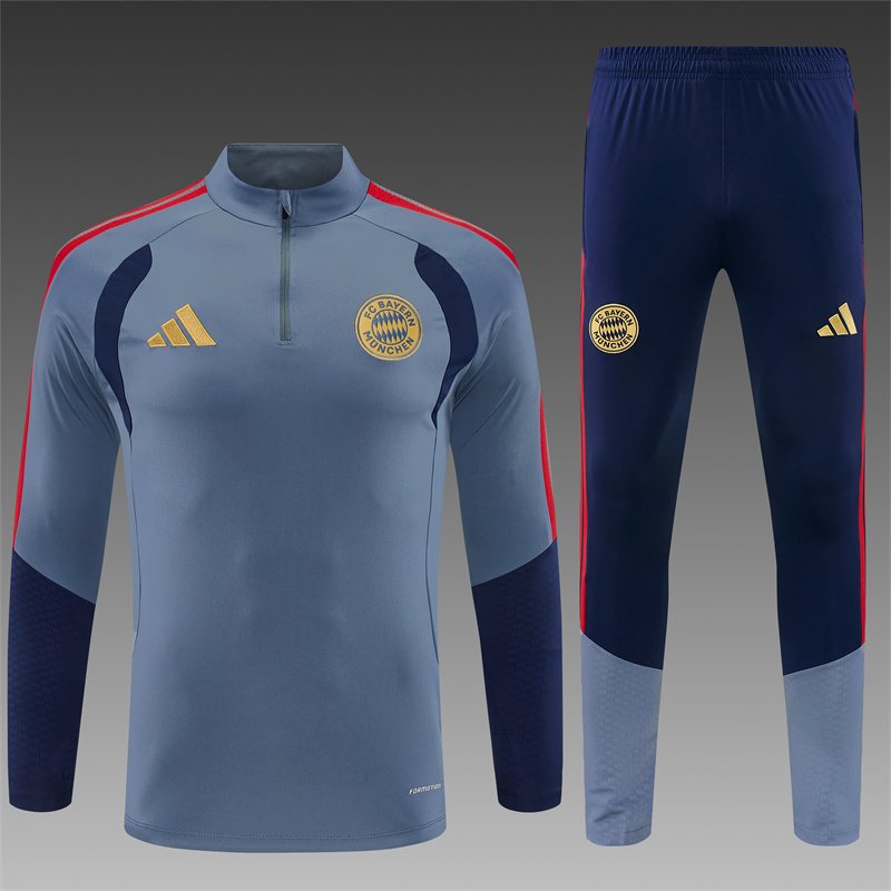 2026-27 Bayern Munich Dark Grey Half-Zip Training Jersey
