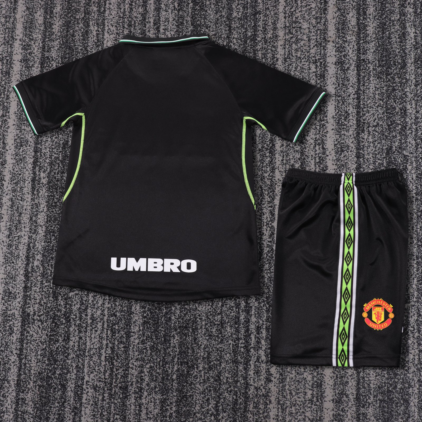 1998 Manchester United Second Away Retro Kit - Kids