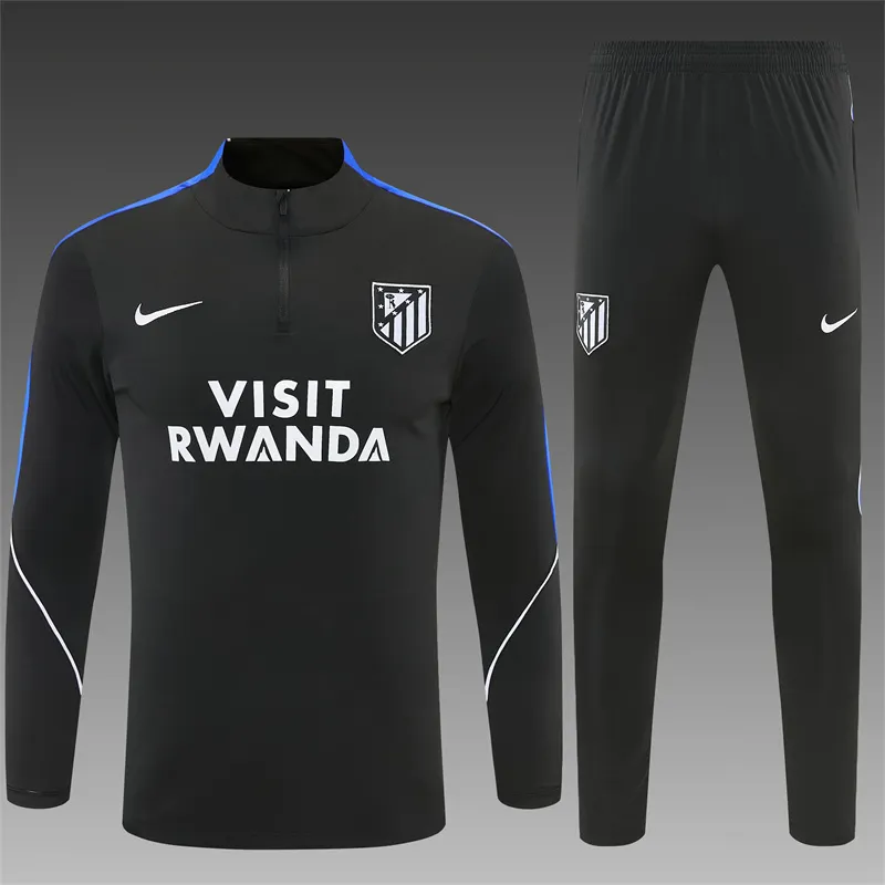 2026-27 Atlético Madrid Black Half-Zip Training Jersey