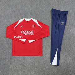 2025-26 Paris Saint-Germain Red Half-Pull Training Jersey