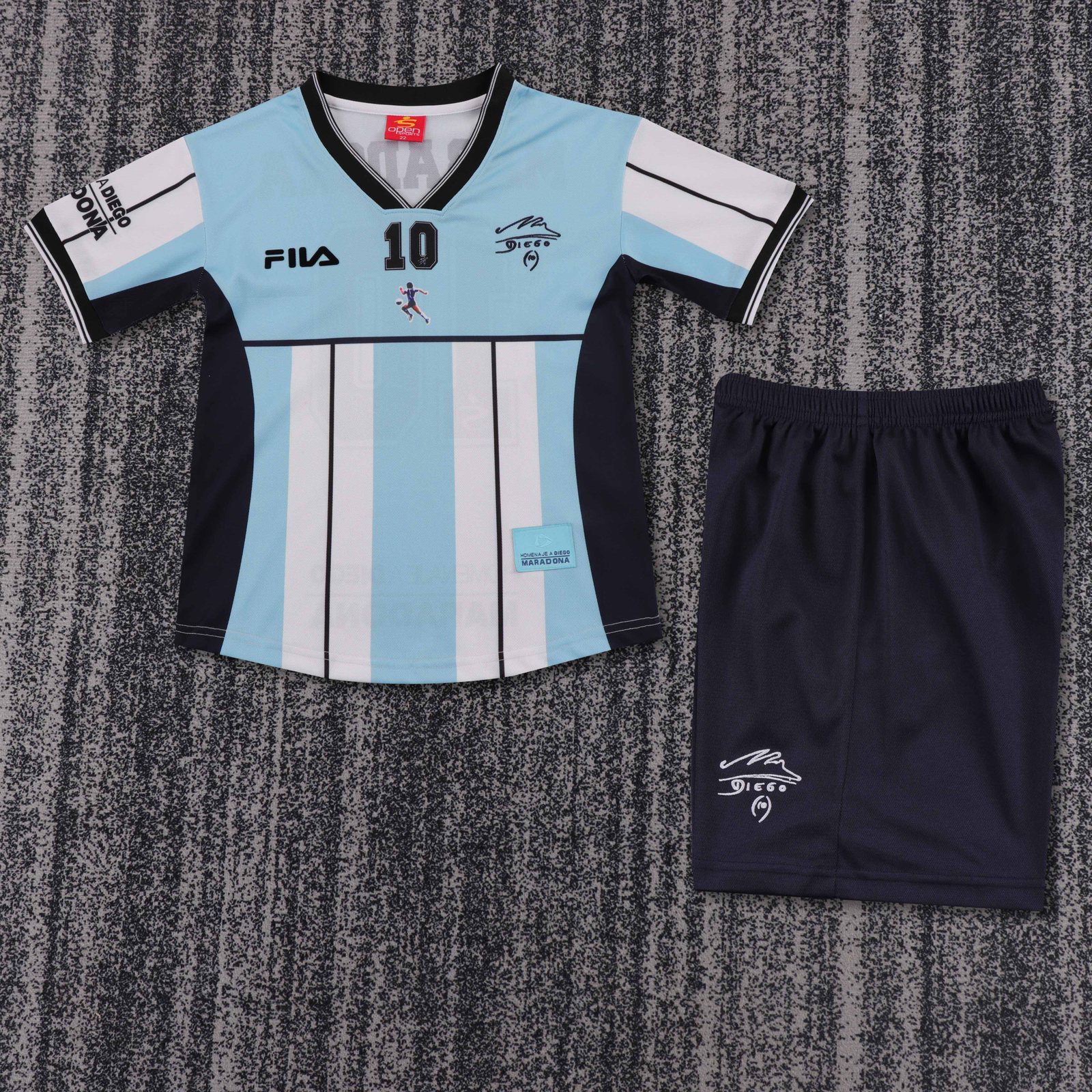 2001 Argentina Maradona Commemorative Edition Retro Shirt - Kids Size