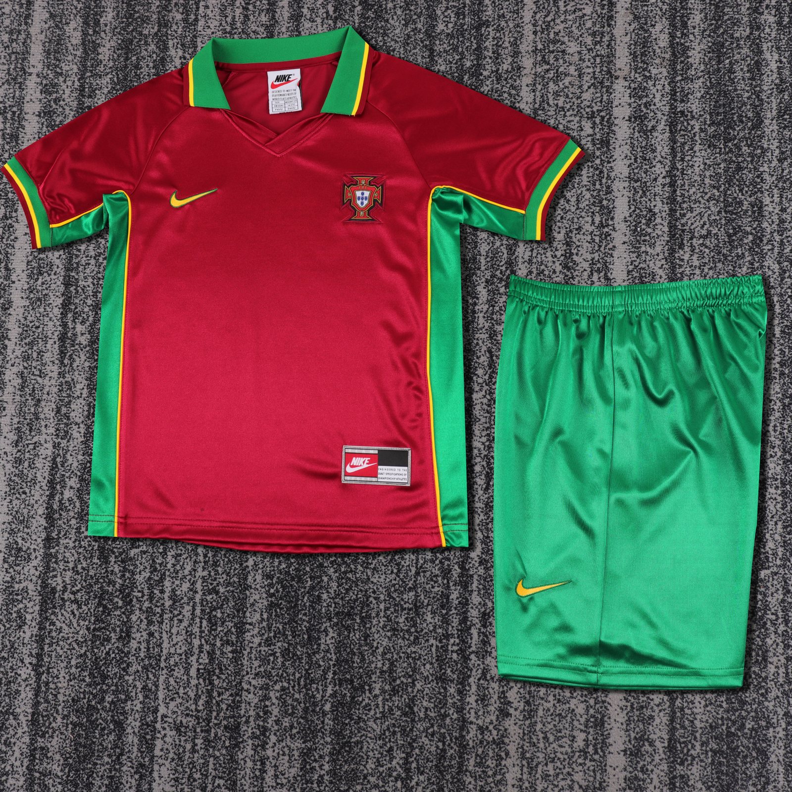 1998 Portugal Home Retro Jersey – Kids