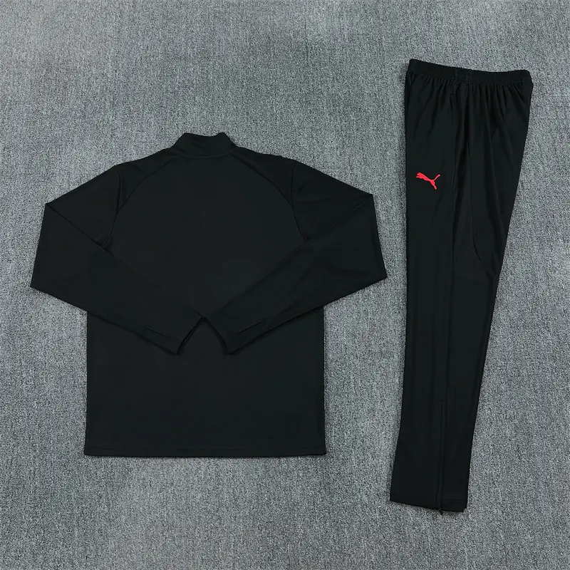 2026-27 AC Milan Black Half-Zip Long-Sleeve Training Jersey
