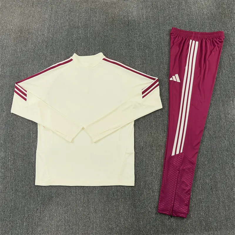 2026-27 Real Madrid Beige Half-Zip Training Jersey