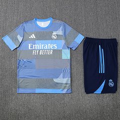 2025-26 Real Madrid Light Blue [Camouflage] Short Sleeve Training Jersey