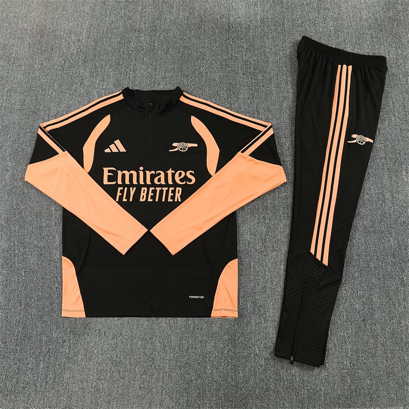 2026-27 Arsenal Black Half-Zip Training Kit