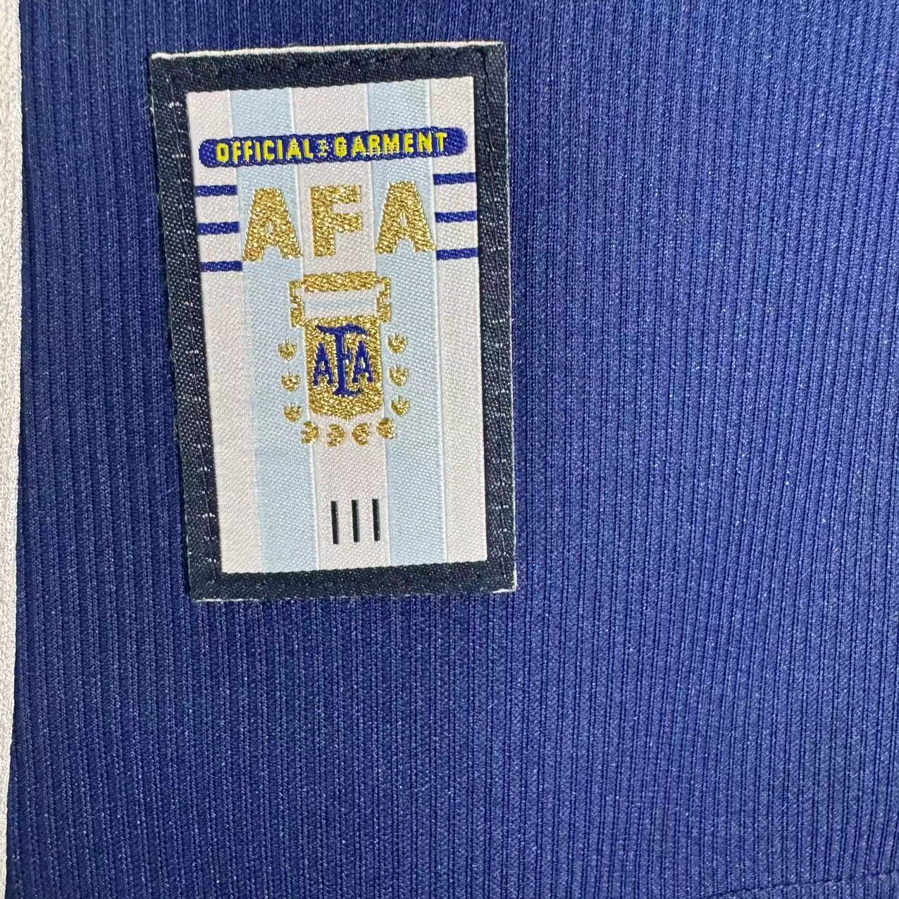 1998 Argentina Away Retro Jersey