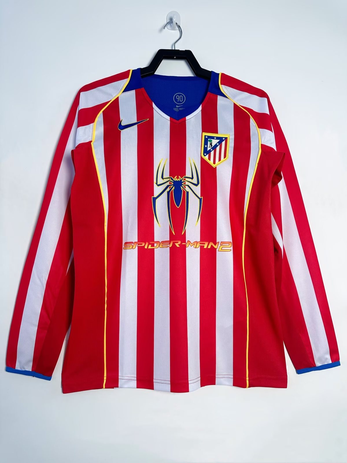 2004-05 Atletico Madrid Home Long Sleeve Retro Jersey