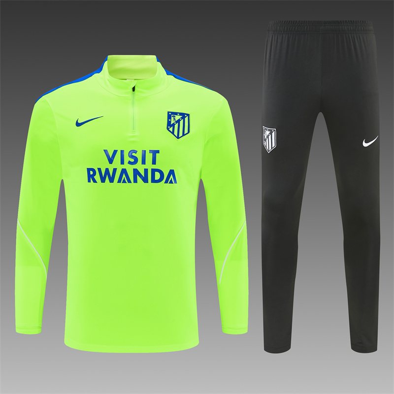 2026-27 Atlético Madrid Green Half-Zip Training Jersey