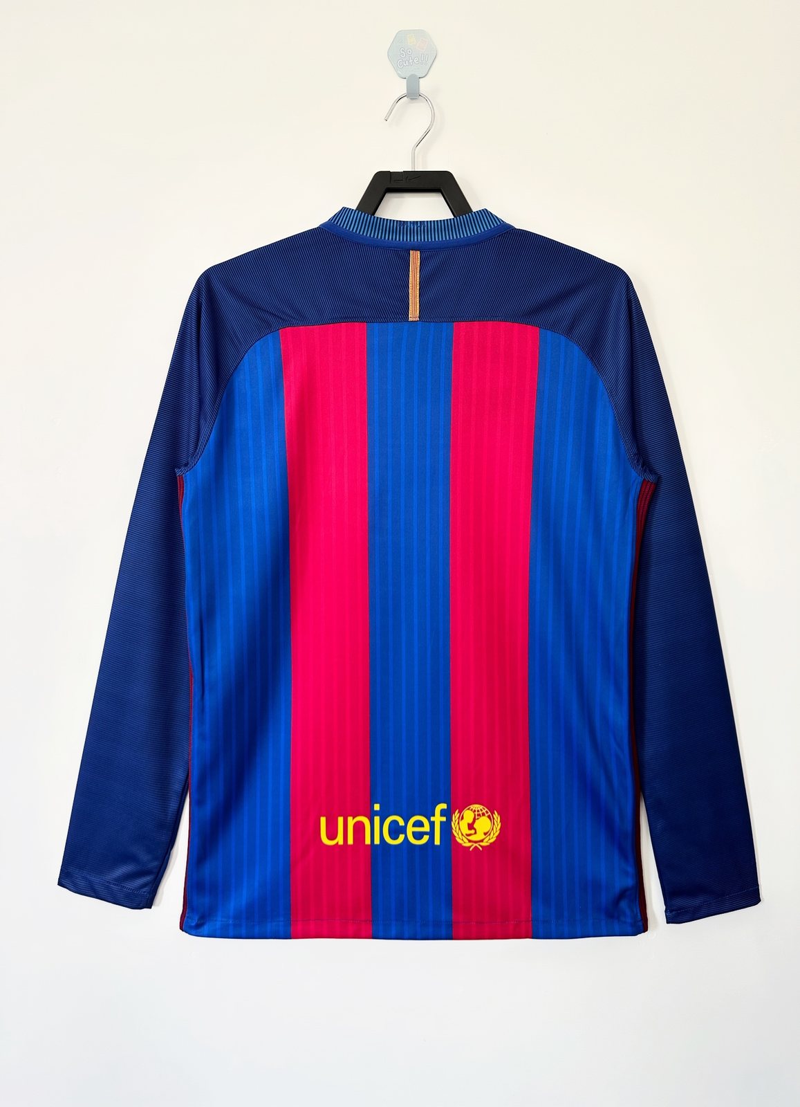 2016-17 Barcelona Home Long Sleeve Retro Jersey