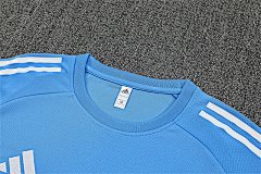 2025-26 Real Madrid light blue short-sleeved training jersey