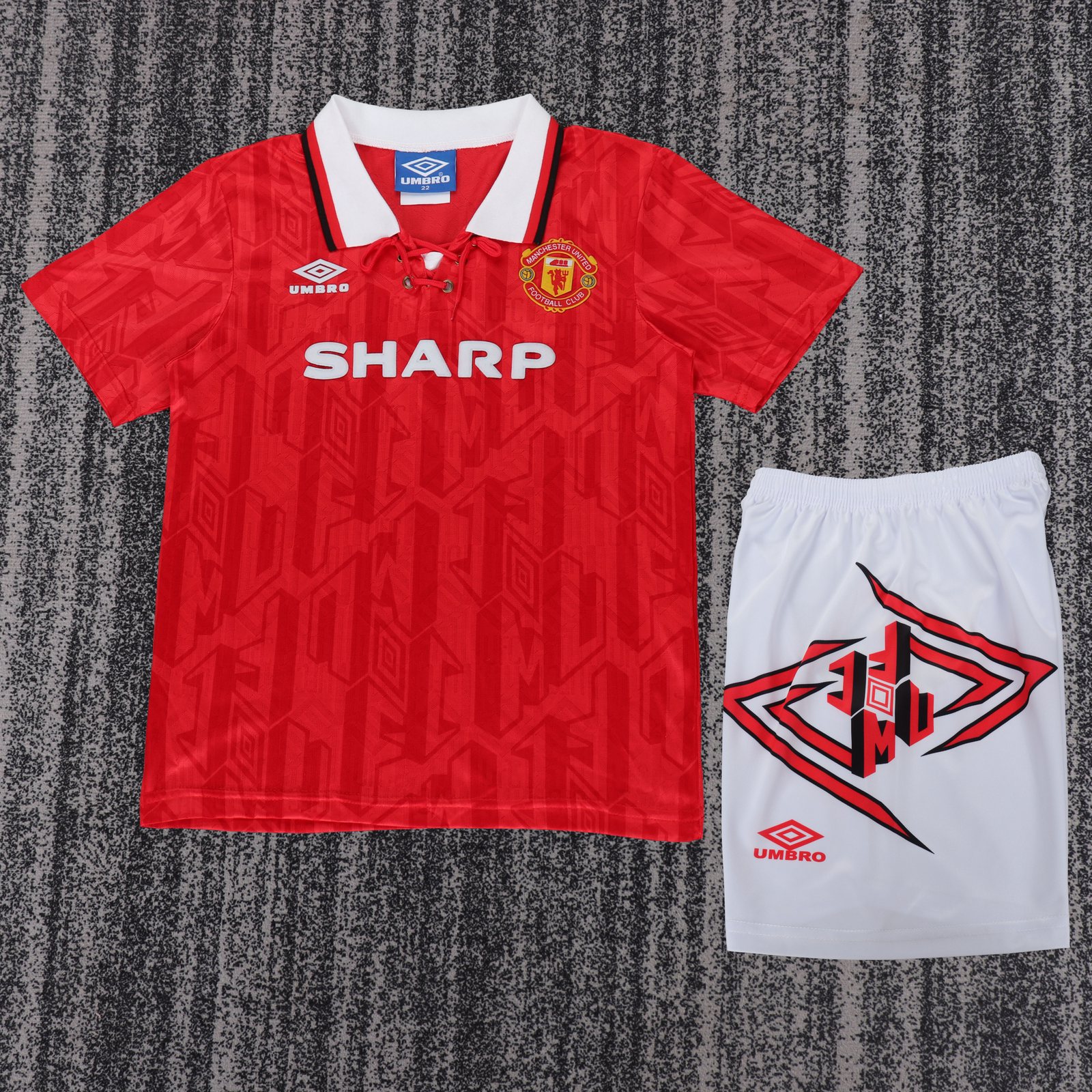 1992-94 Manchester United Home Retro Jersey - Kids