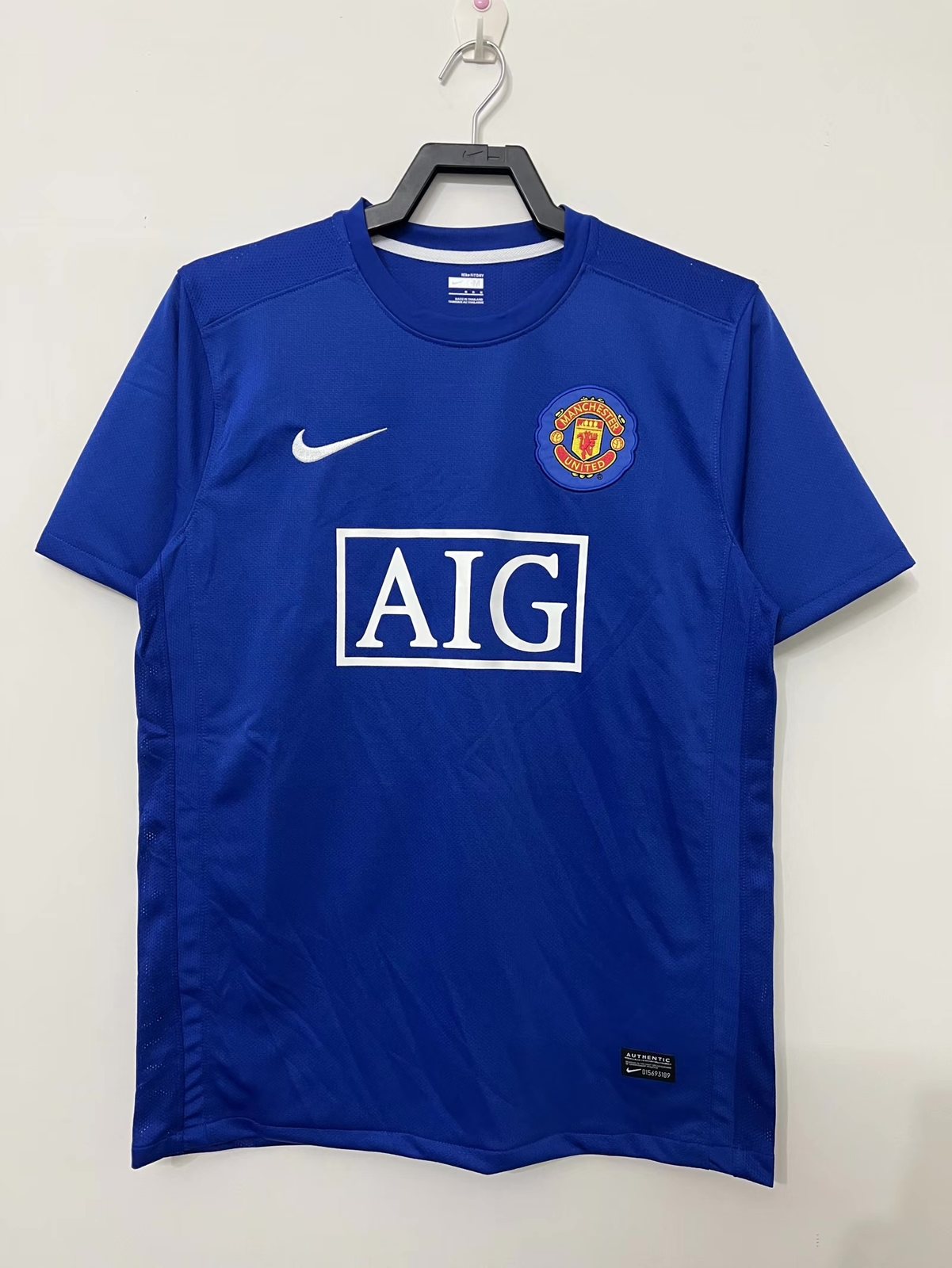 2008-09 Manchester United second away blue retro jersey