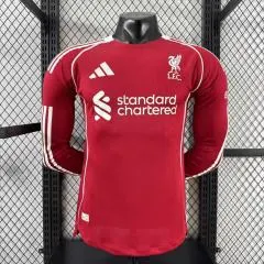 2025-26 Liverpool FC Home Long Sleeve Shirt - Player Edition