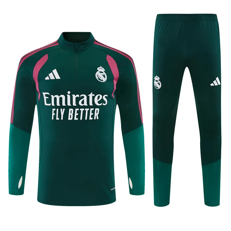 2026-27 Real Madrid Dark Green Half-Zip Training Jersey