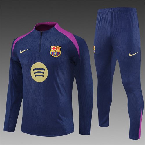 2025-26 Barcelona Royal Blue Half-Pull Training Jersey