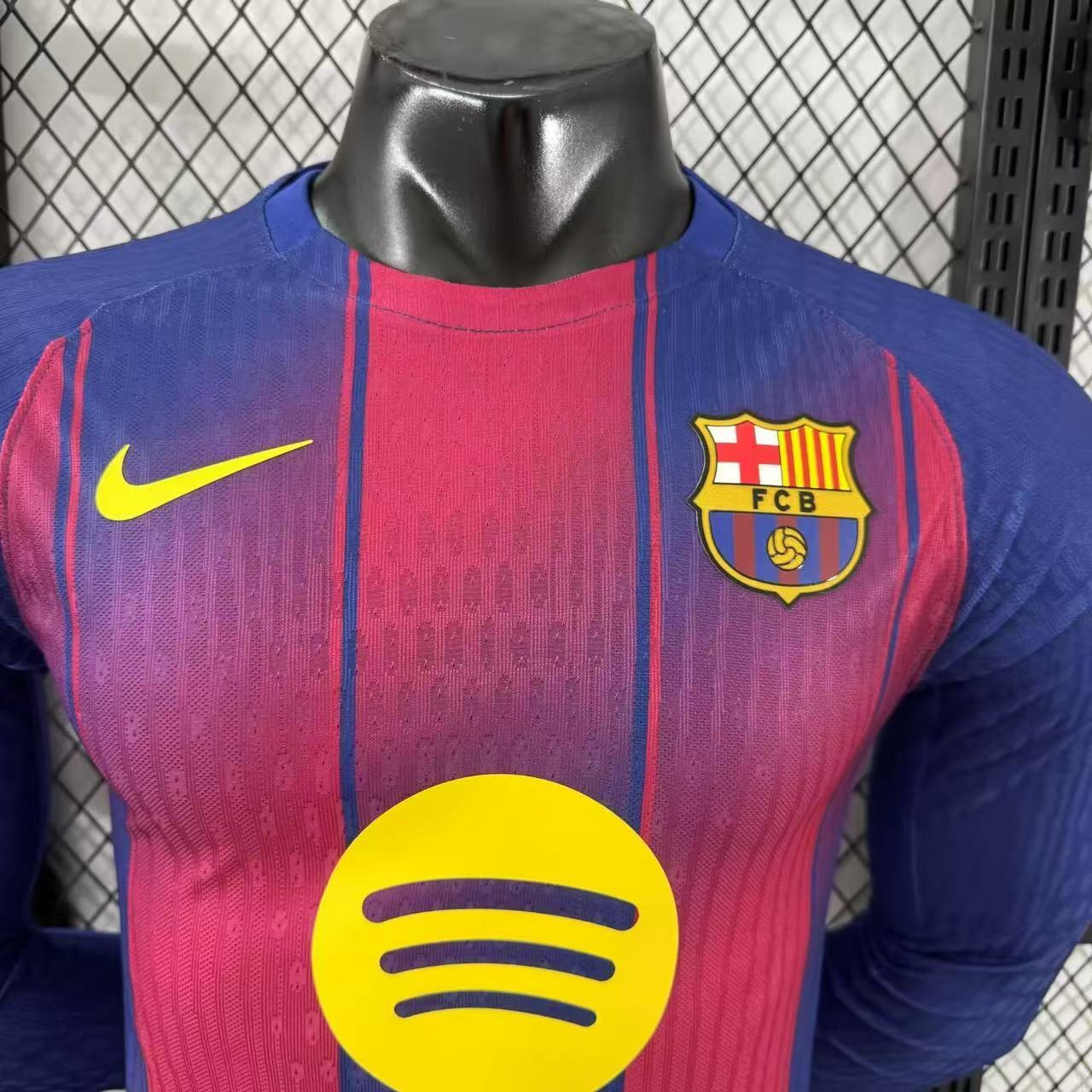2025-26 Barcelona Home Long-Sleeve Jersey – Player Version