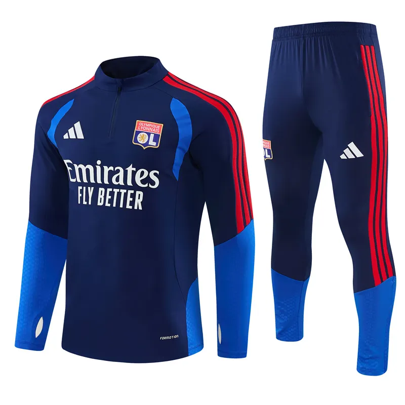 2026-27 Lyon Royal Blue Half-Zip Training Jersey
