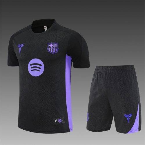2025-26 Barcelona Black Joint Short Sleeve Training Jersey