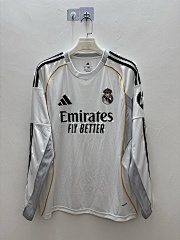 2025-26 Real Madrid home long-sleeved jersey.